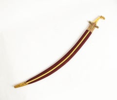 Highly Important Multi Gem Mughal Gold Horse Sword Shamshir