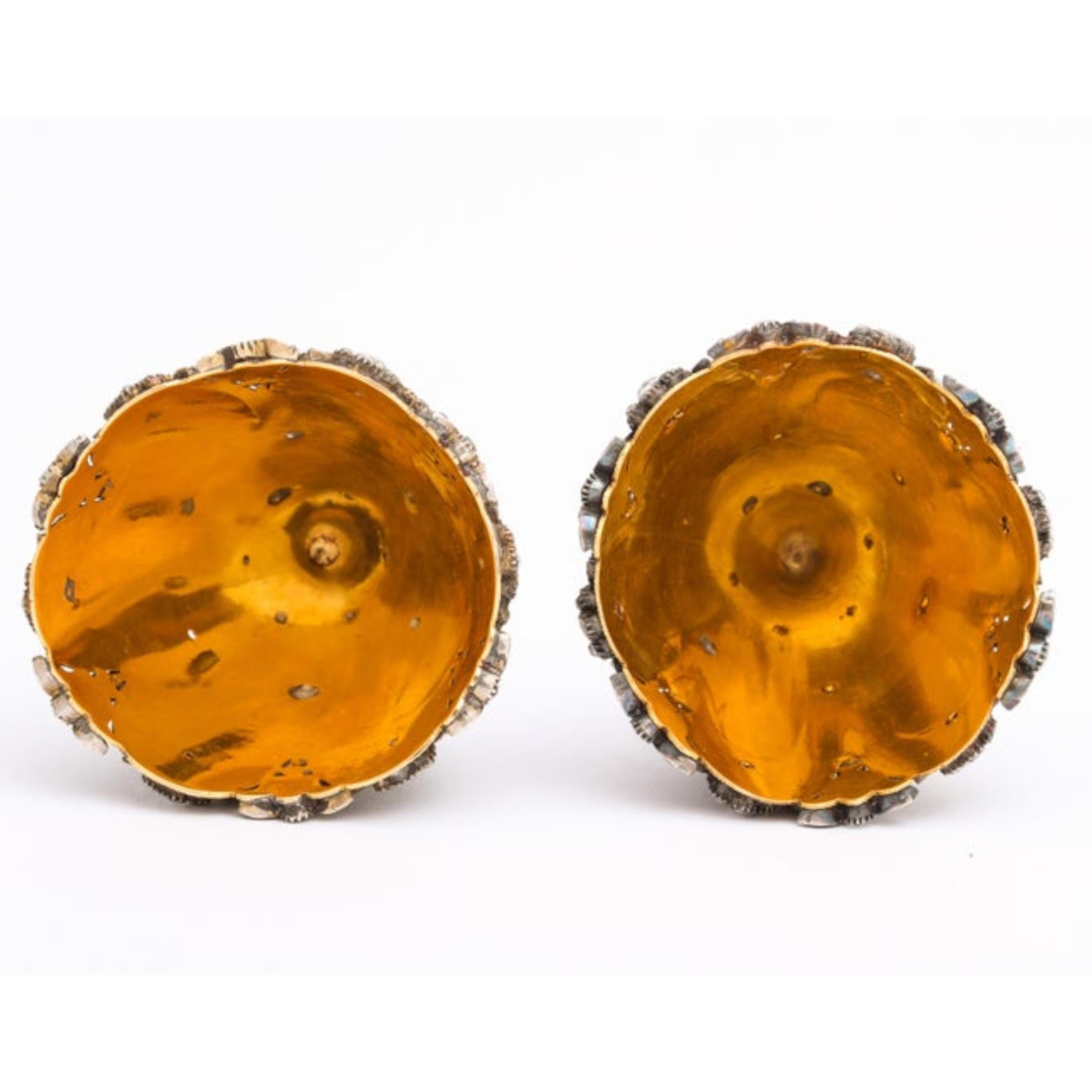 Highly Important Museum Quality Pair of Diamond and Enamel Zarfs For Sale 5