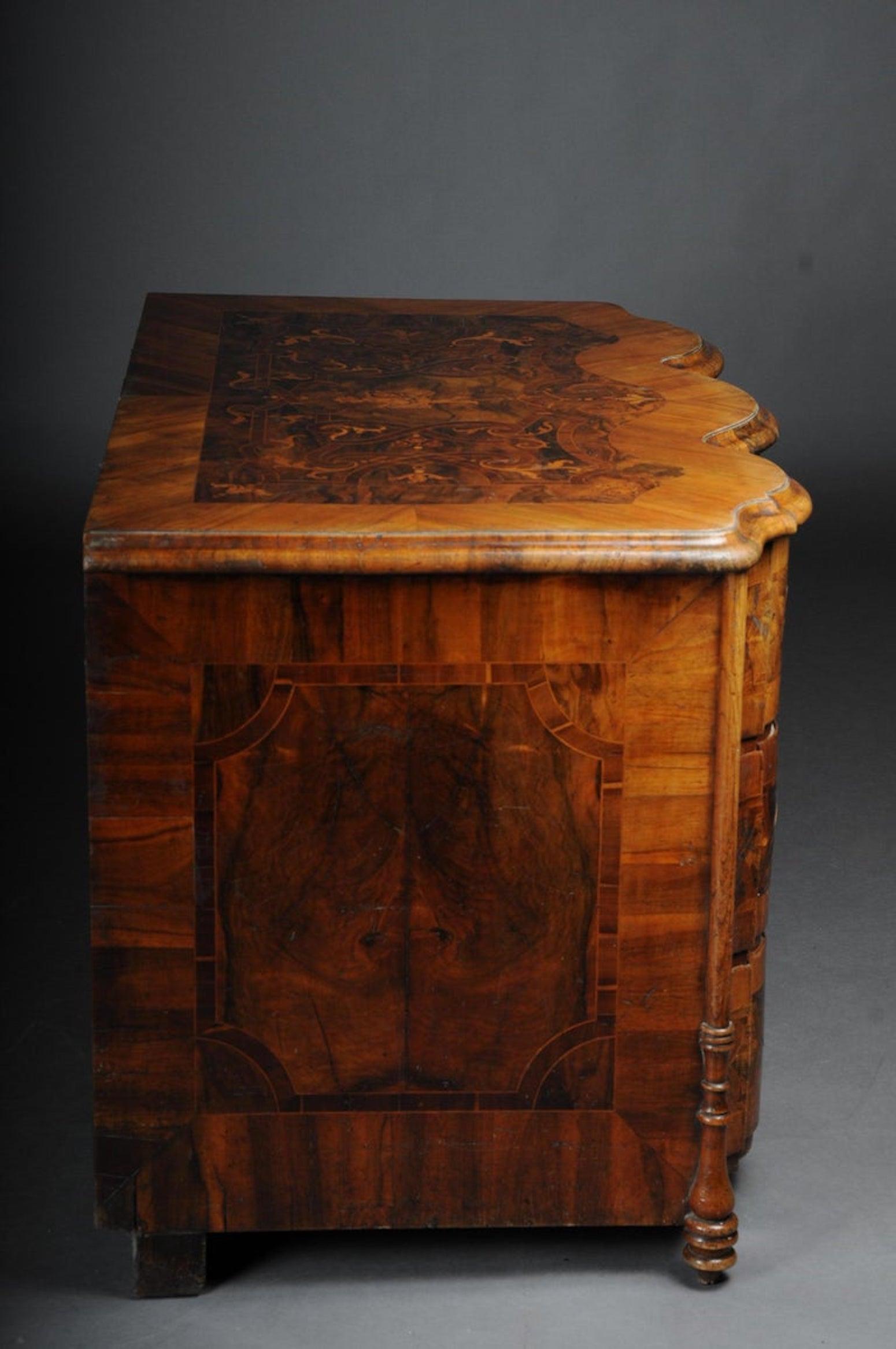 Highly Interesting Inlaid Baroque Commode, circa 1740 For Sale 9