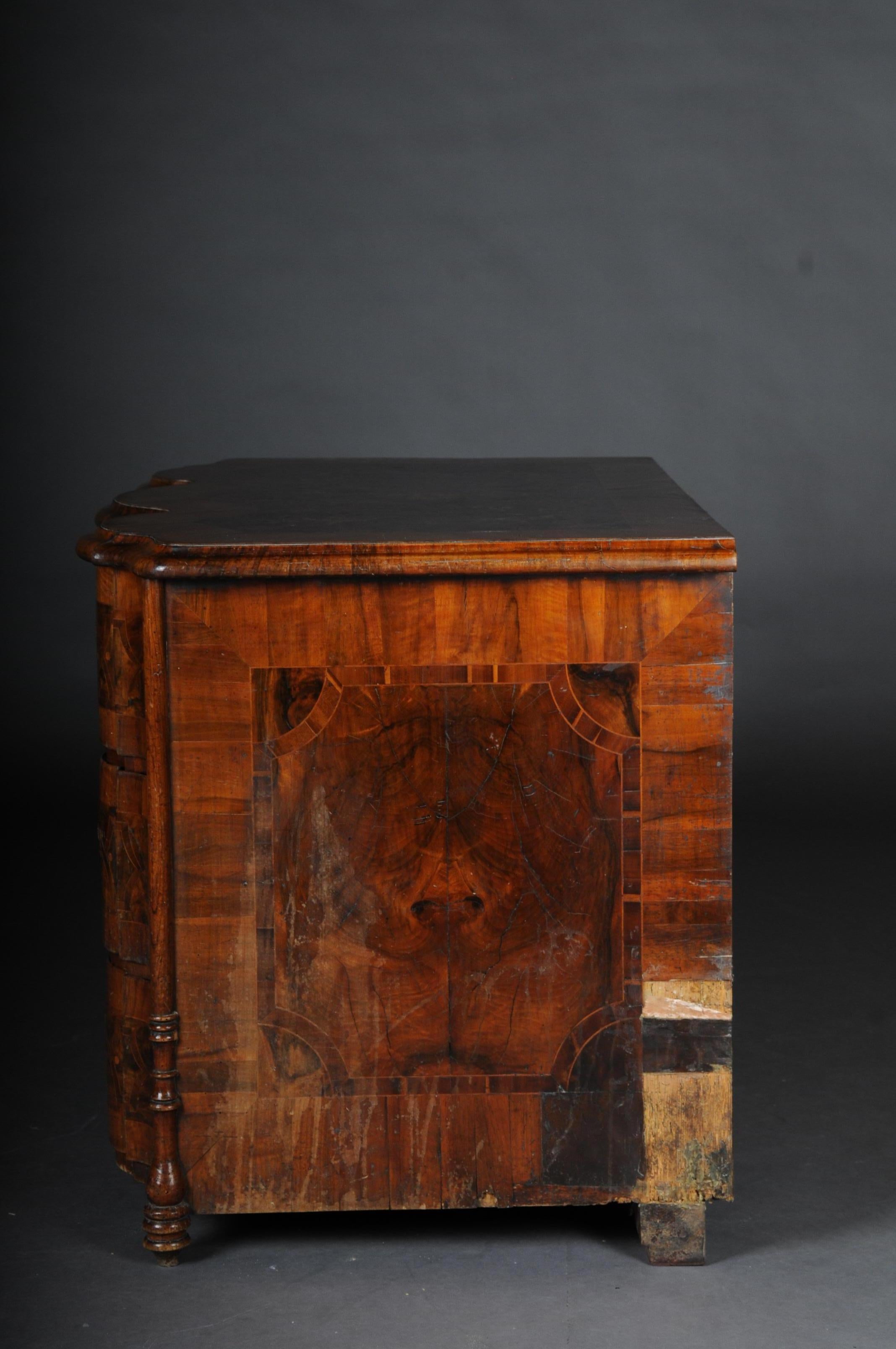 Highly Interesting Inlaid Baroque Commode, circa 1740 For Sale 10