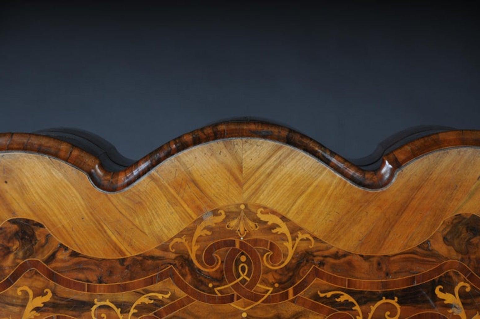 Highly Interesting Inlaid Baroque Commode, circa 1740 For Sale 13