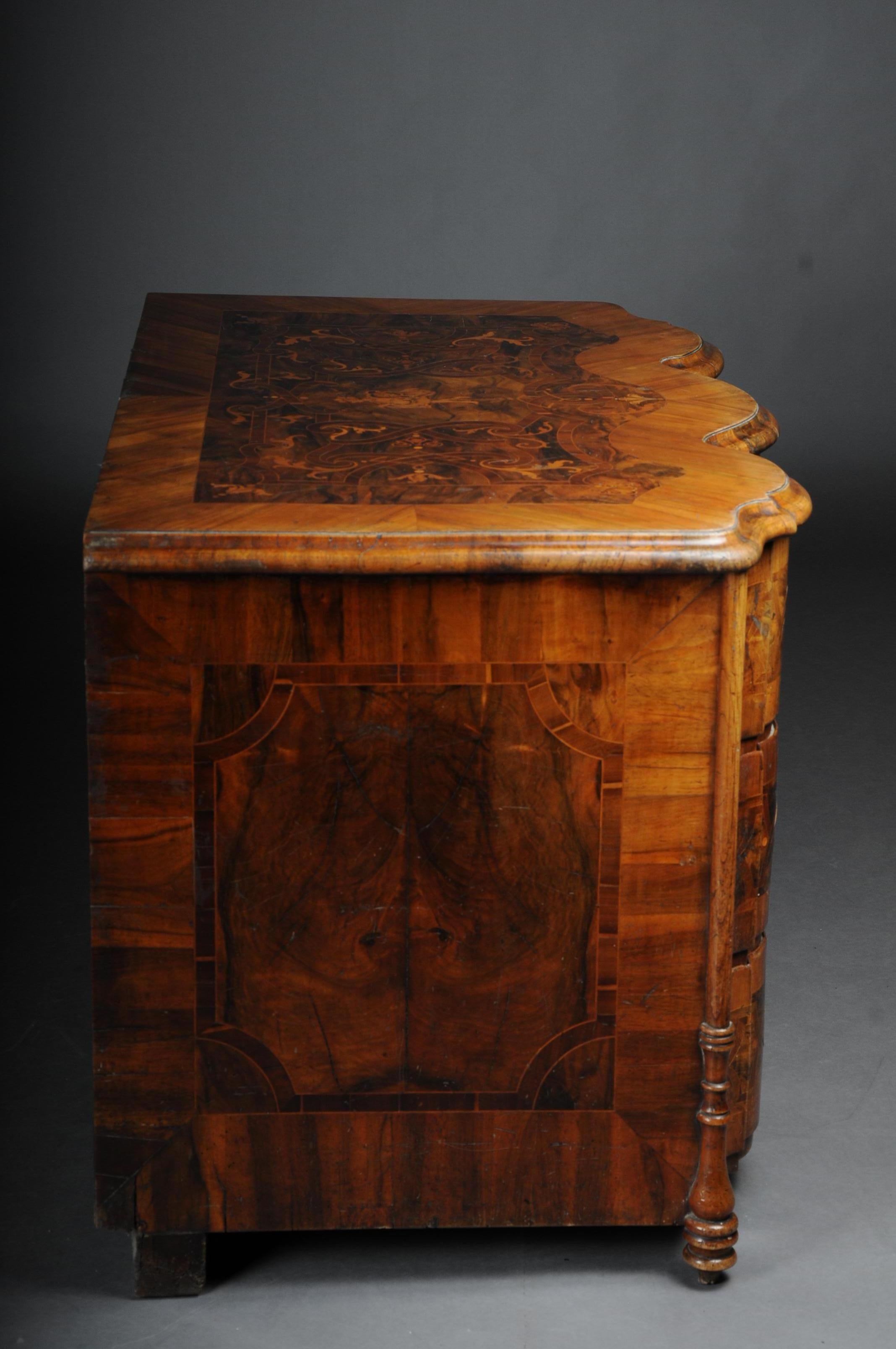 Highly Interesting Inlaid Baroque Commode, circa 1740 For Sale 1