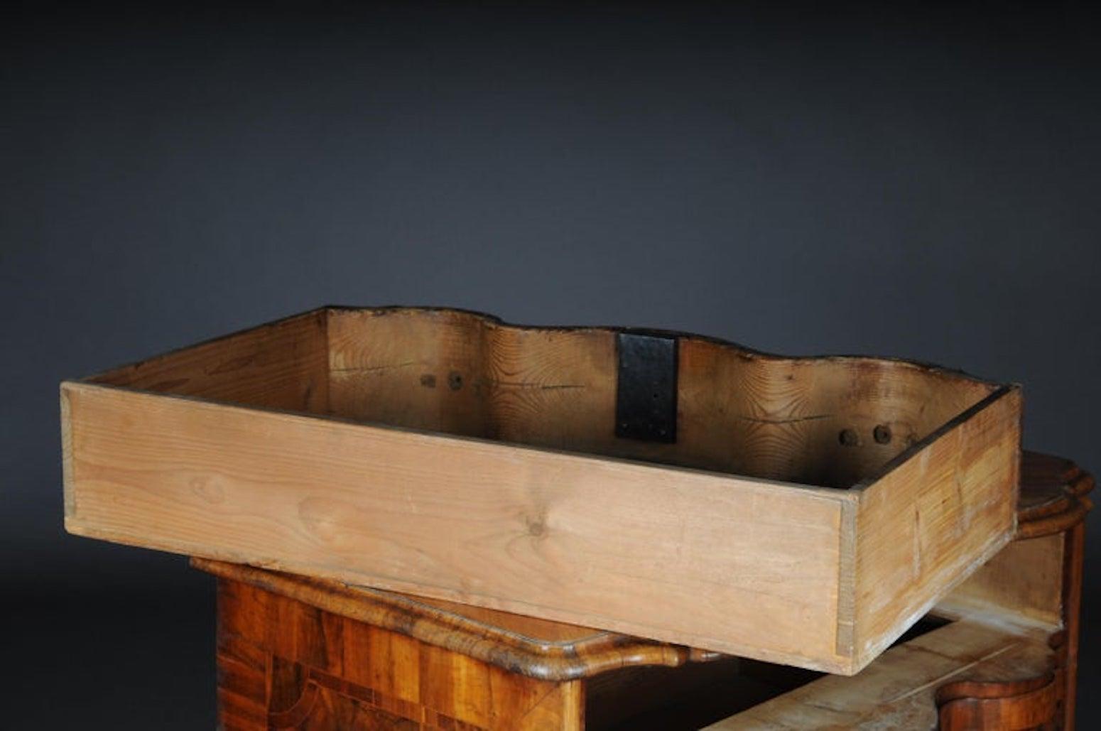 Highly Interesting Inlaid Baroque Commode, circa 1740 For Sale 2