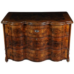 Highly Interesting Inlaid Baroque Commode, circa 1740