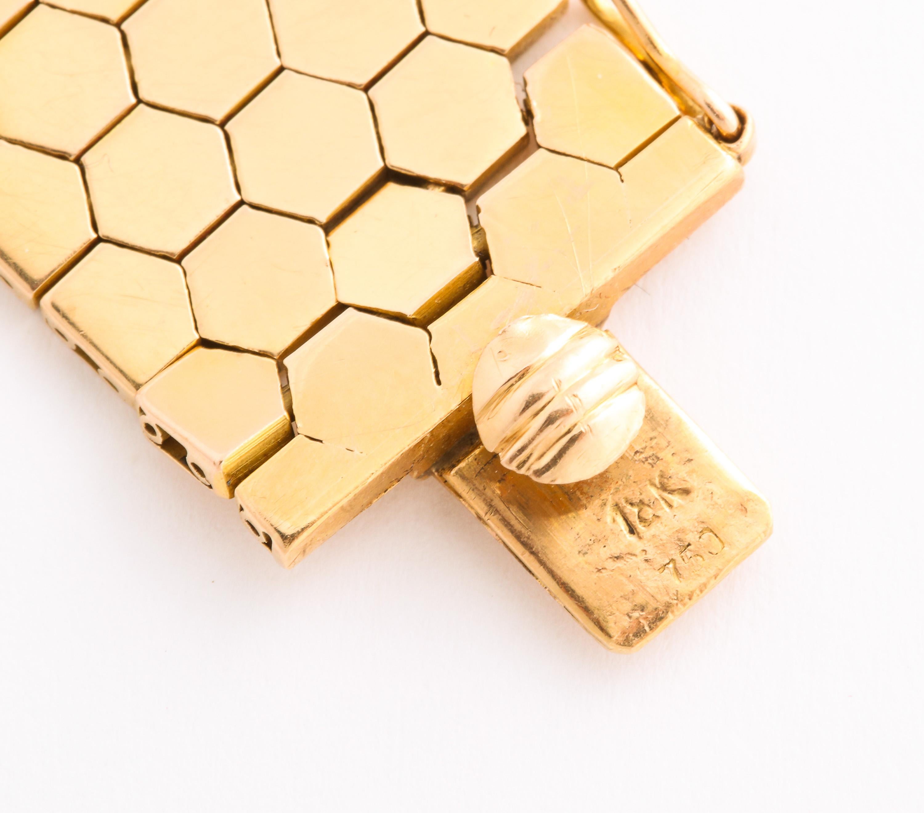 honeycomb bracelet gold