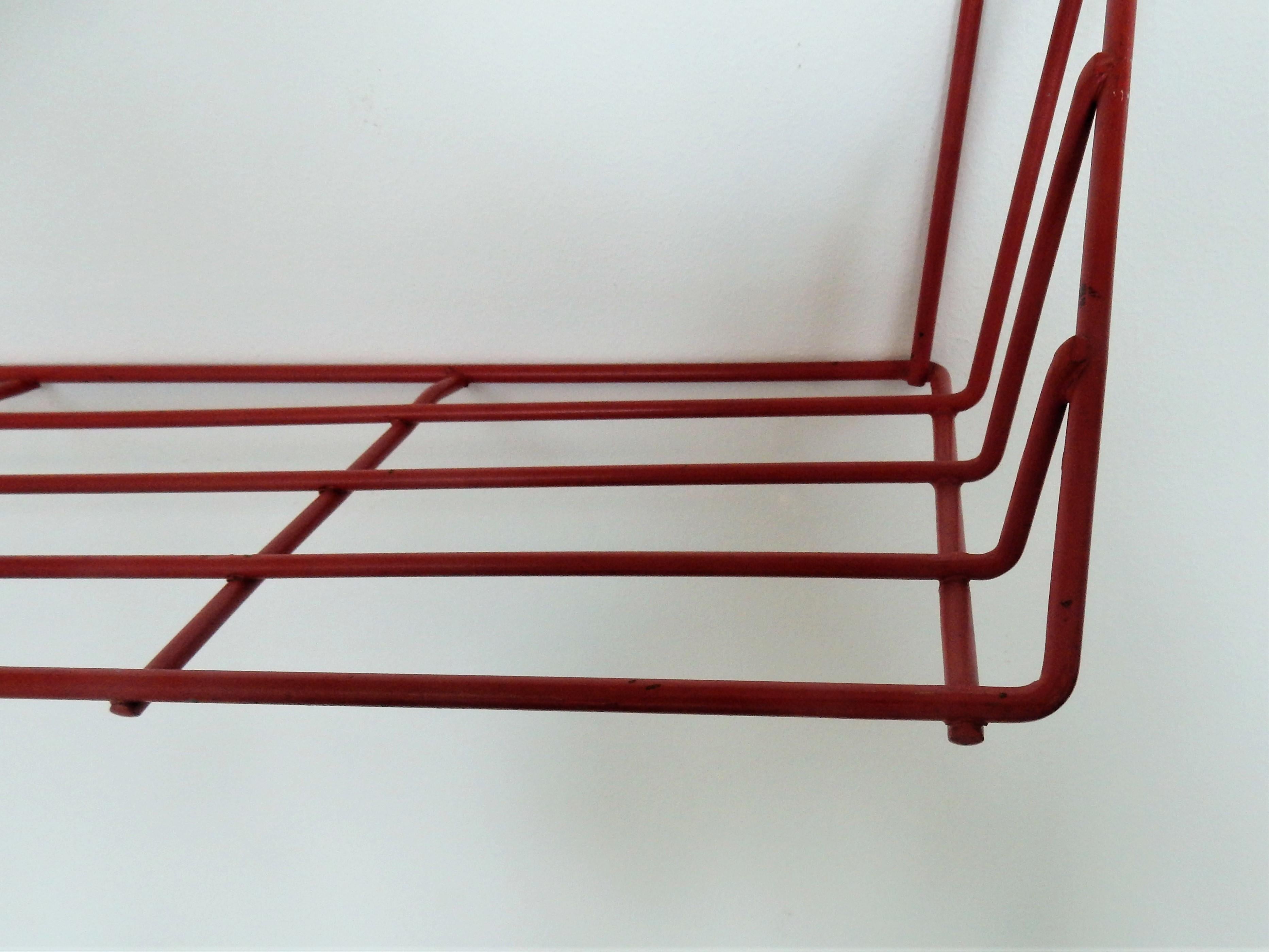 Dutch Highly Rare Red 'Delft' Shelf by Constant Nieuwenhuys for 't Spectrum, 1956