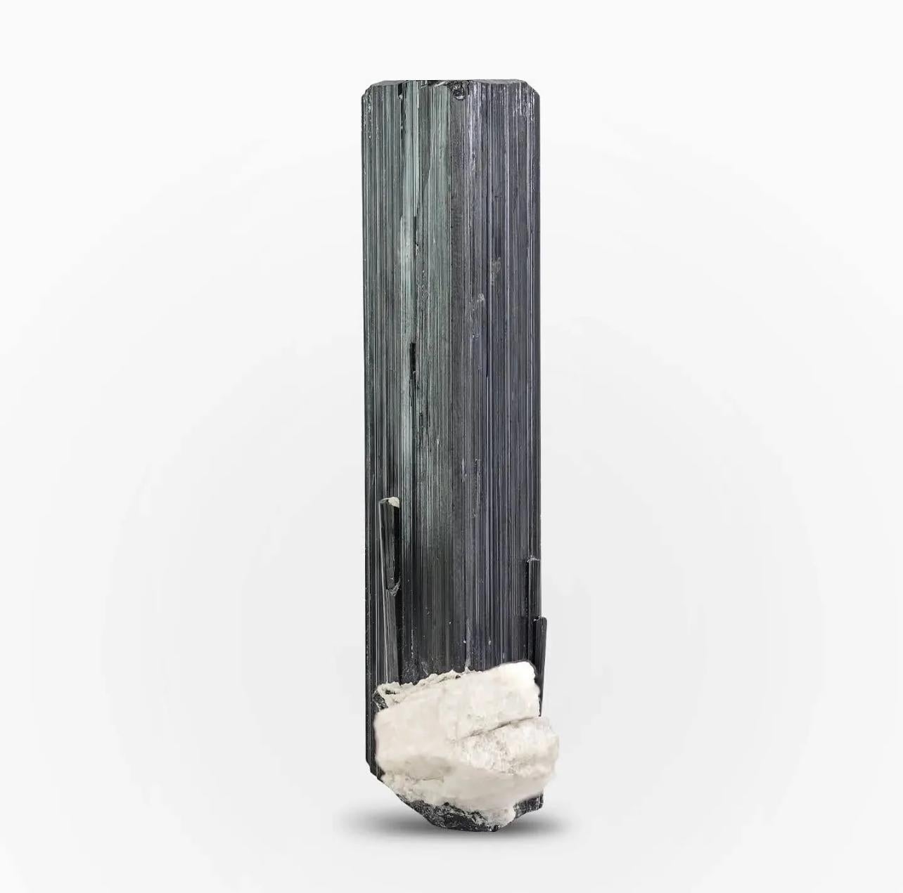 Other Highly Striated Schorl Black Tourmaline With Albite Matrix From Pakistan For Sale
