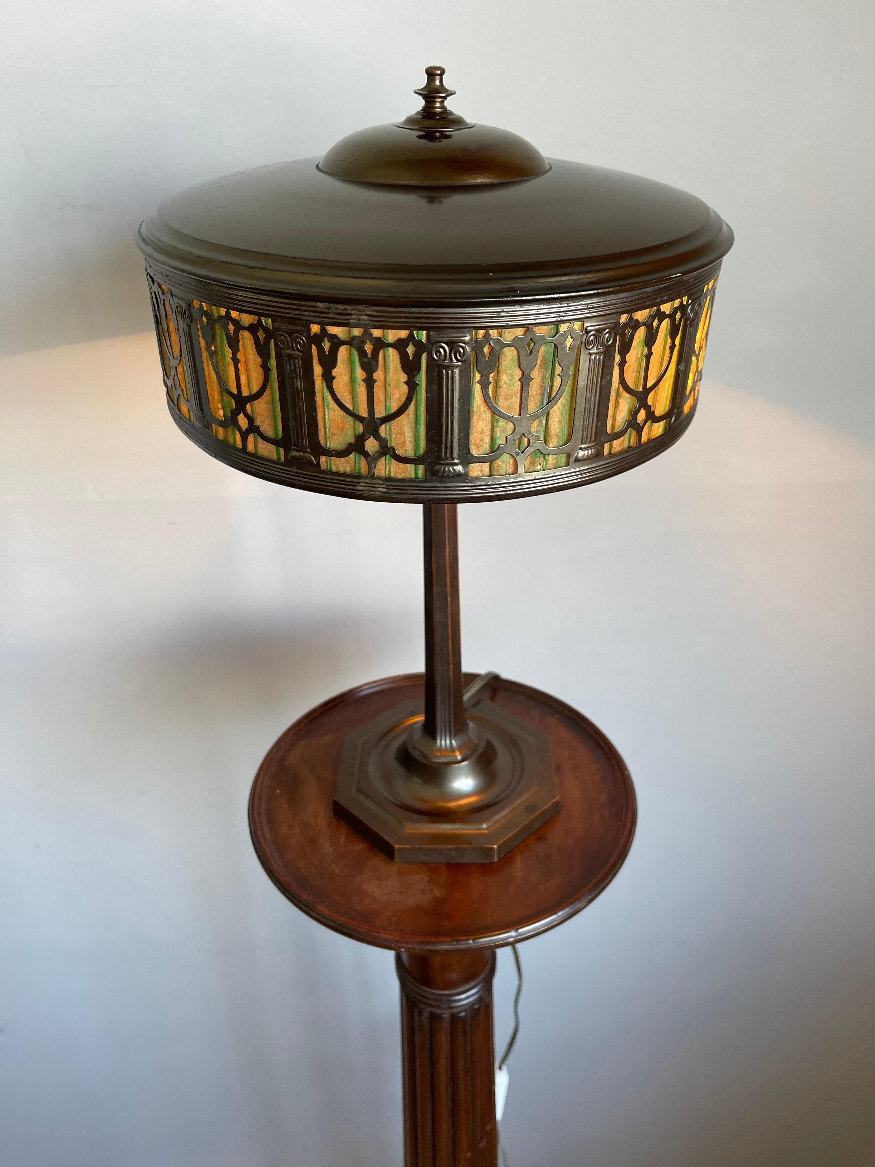 Highly Stylish and Timeless Design Arts and Crafts Era Bronze Table or Desk Lamp 2