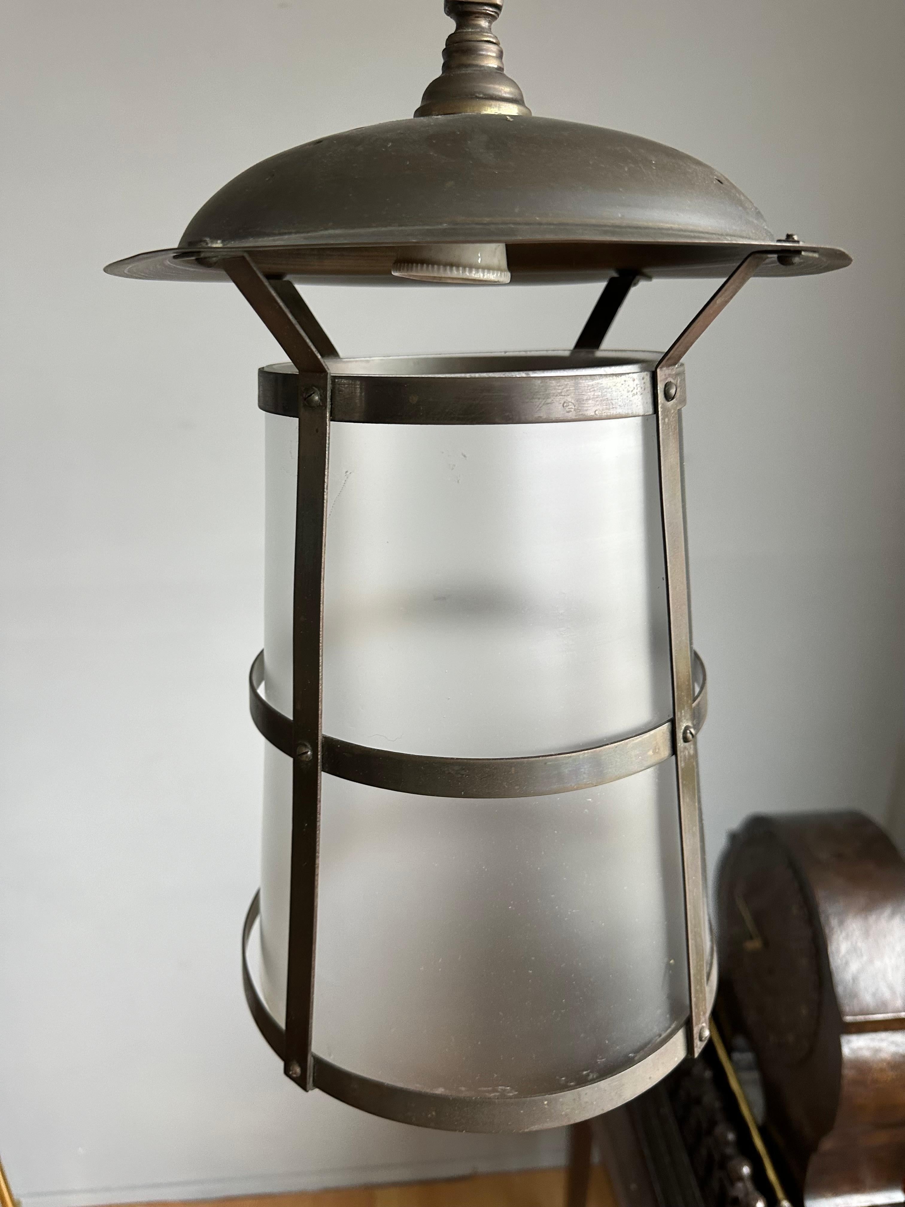 Lampe à suspension Arts & Crafts très élégante, style Berlage 1910 en vente 12