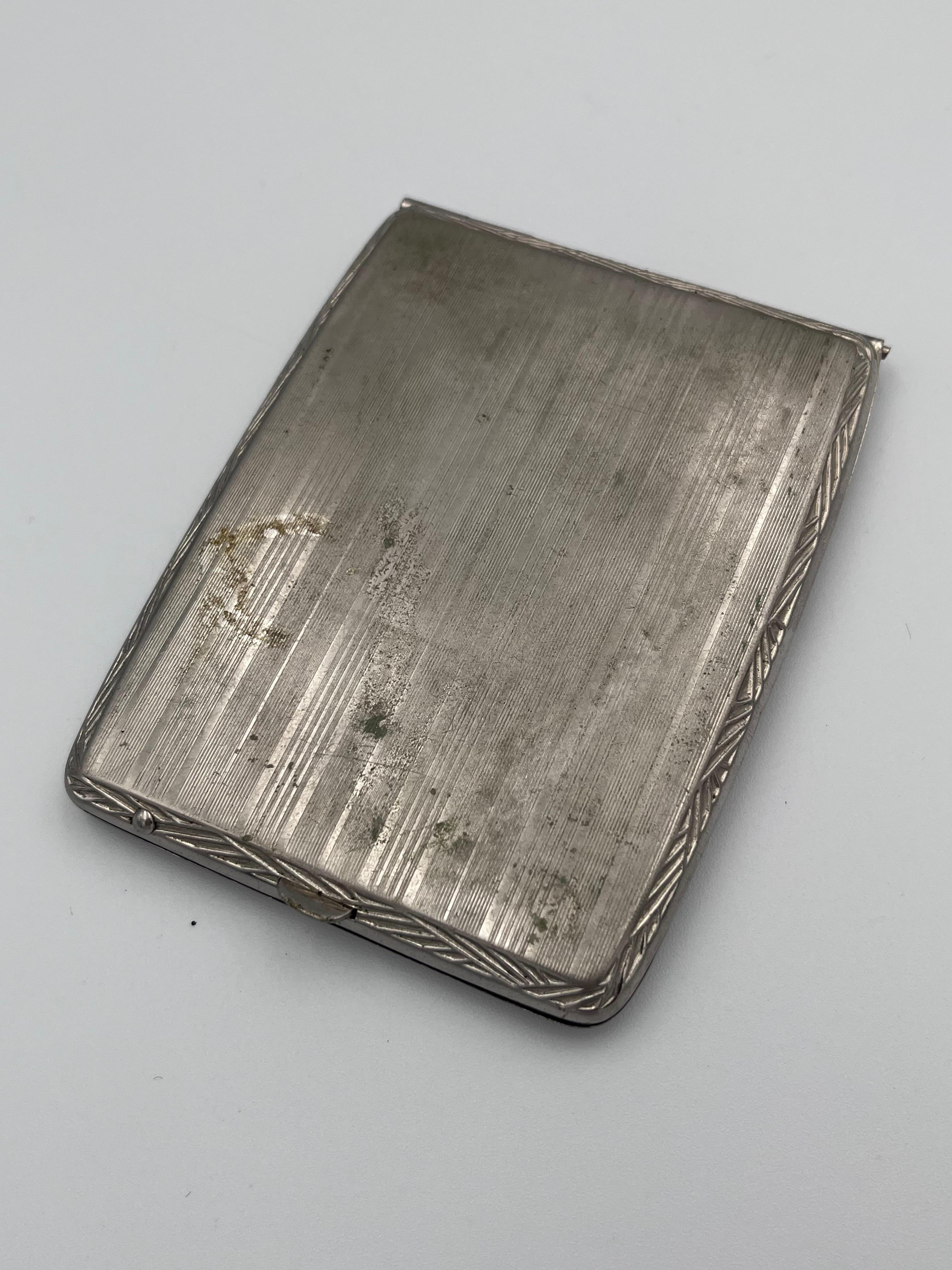 Etui à cigarettes très inhabituel Art Déco 1930 Arlequin et Ballerine Fantasy Bon état - En vente à Red Lion, PA