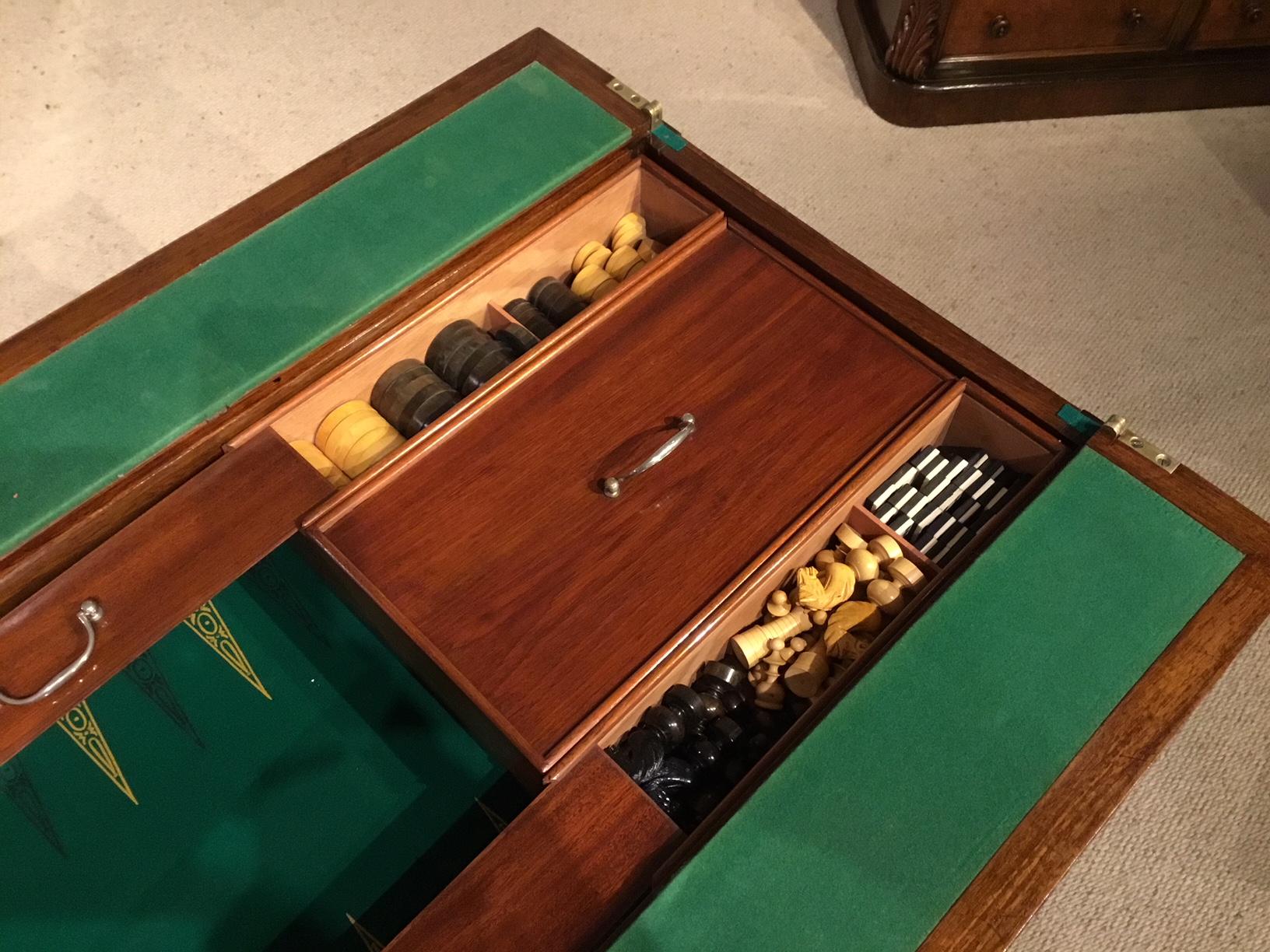 Highly Unusual and Rare Walnut Edwardian Period Metamorphic Roulette 5