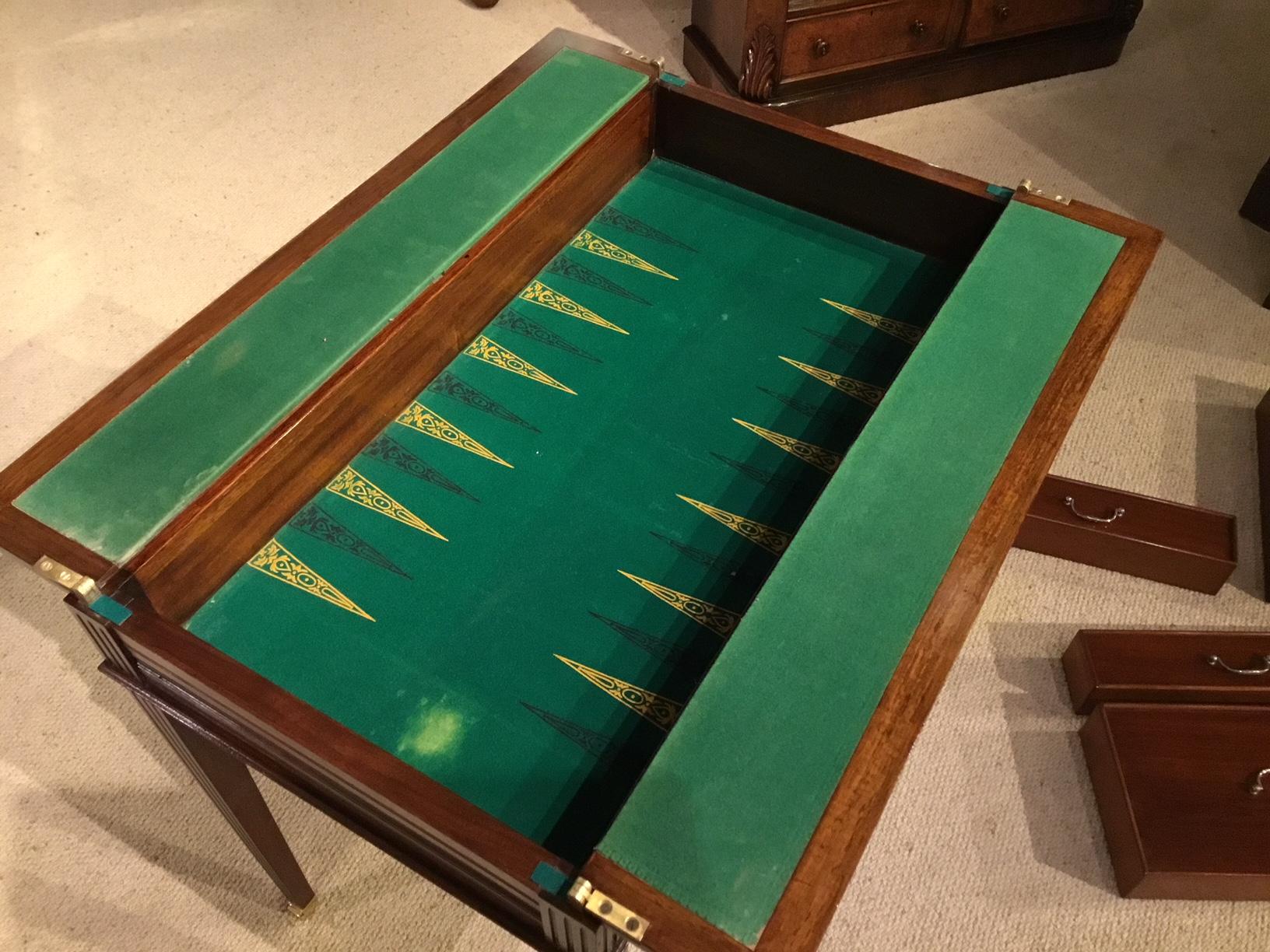 Highly Unusual and Rare Walnut Edwardian Period Metamorphic Roulette 6