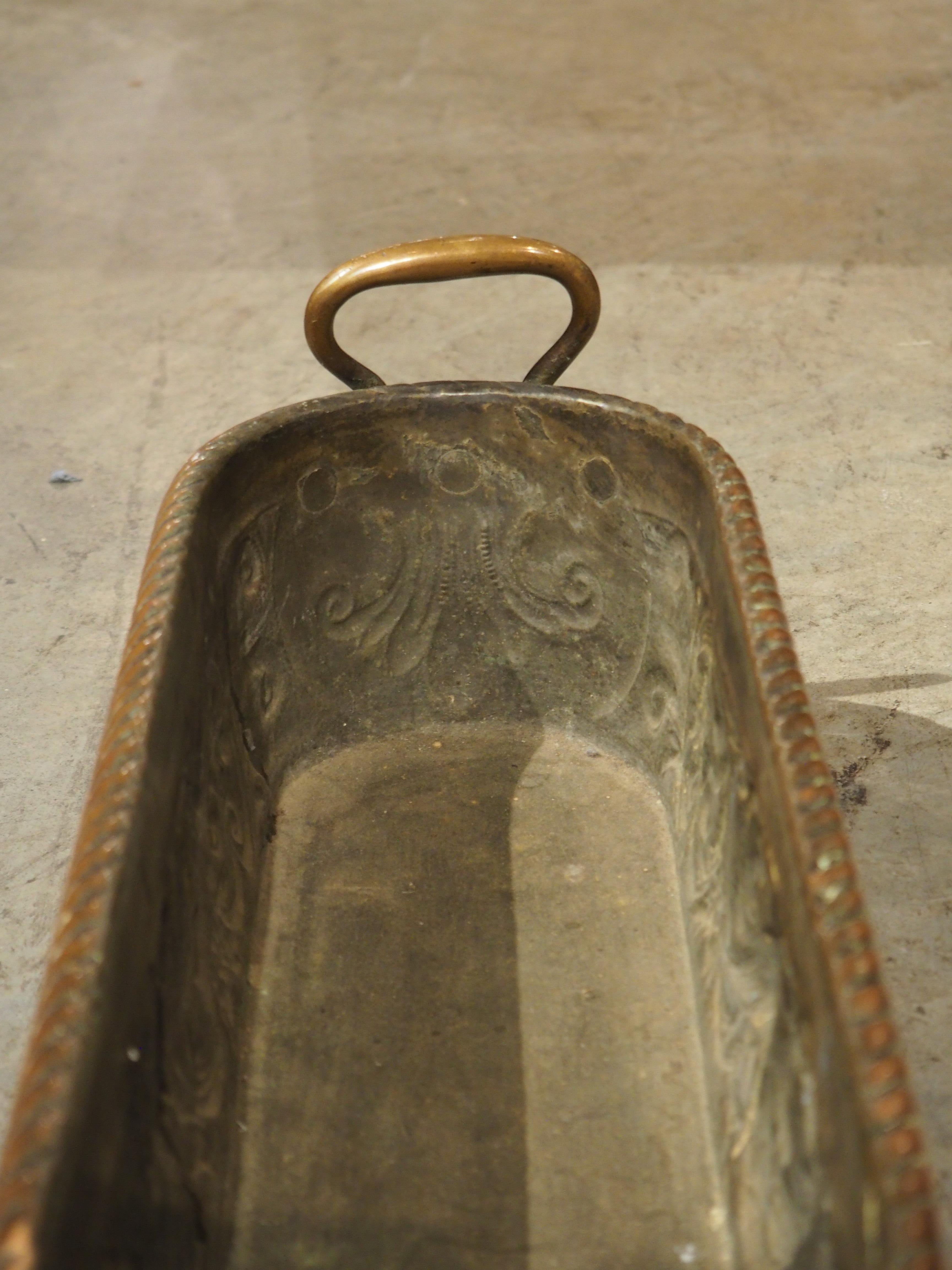 Highly Worked 19th C. French Copper Fish Poacher with Bird and Foliate Decor 4