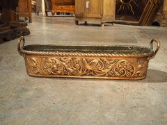 Highly Worked 19th C. French Copper Fish Poacher with Bird and Foliate Decor