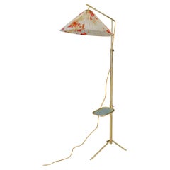 Höhenverstellbare Stehlampe mit verstellbarem Regal wien um 1950s