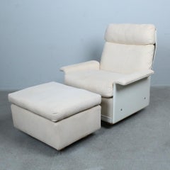 Hight Back Swivel Easy Chairs 620 with Ottoman by Dieter Rams for Vitsoe