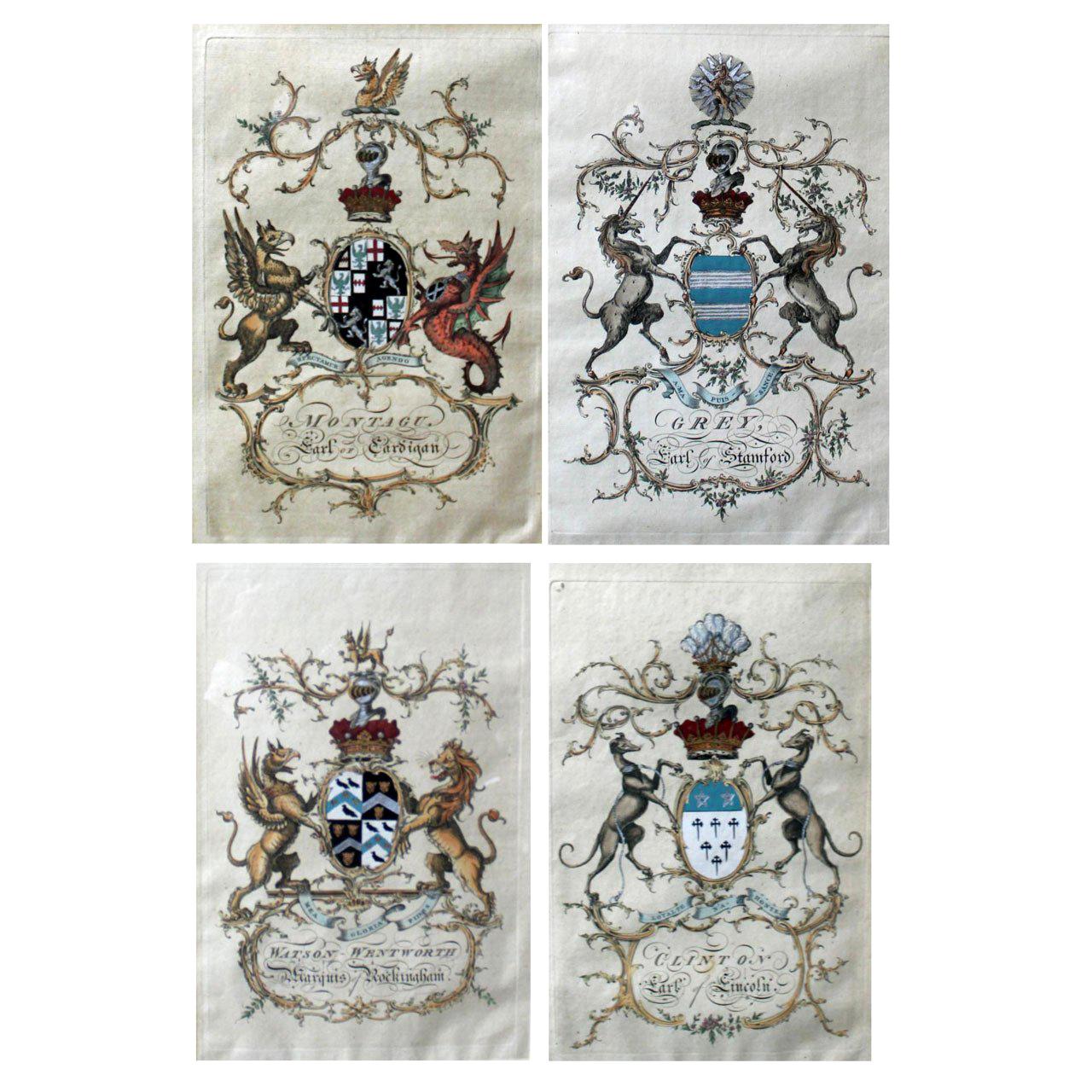 Highy detailed, hand painted Old English series "Cote of Arms"