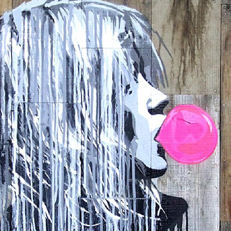 bubble gum girl art