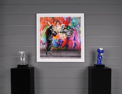 Hijack, „Breaking Heart“, einzigartiges Street Pop-Gemälde auf Papier, 2021