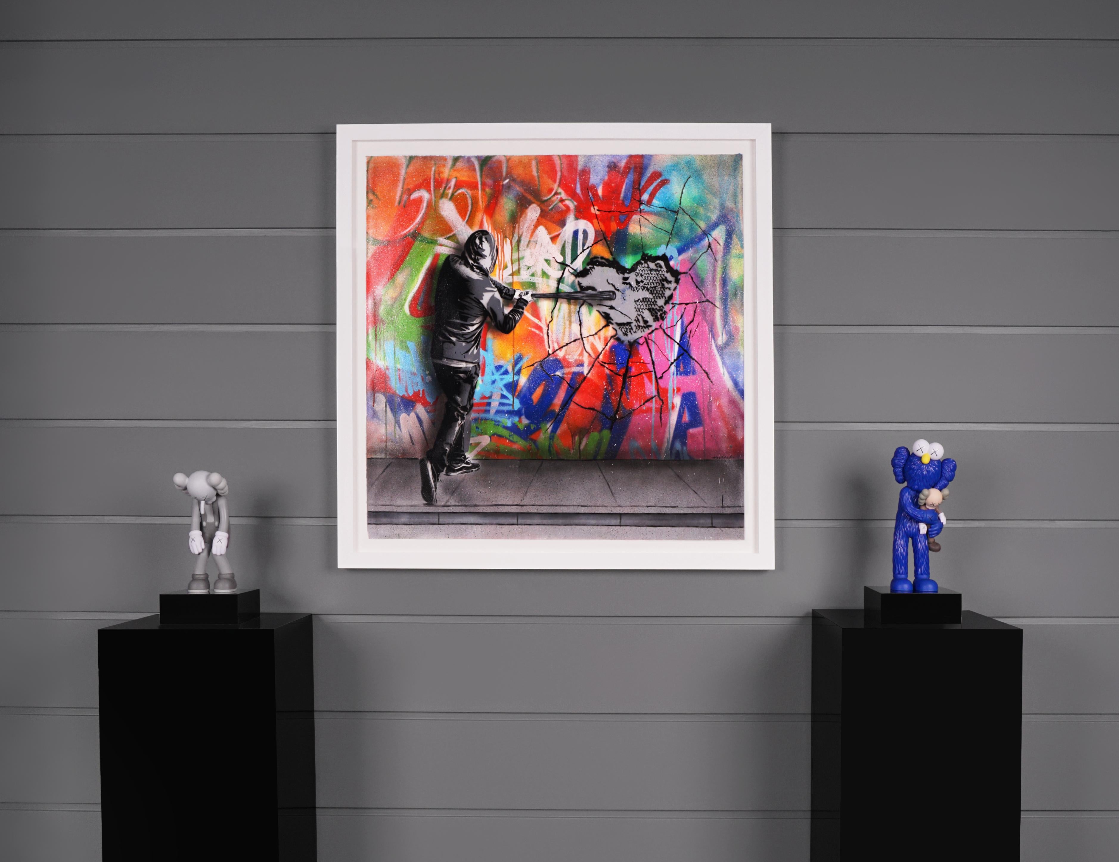 Hijack, 'Breaking Heart' Unique Street Pop Painting on Paper, 2021 1