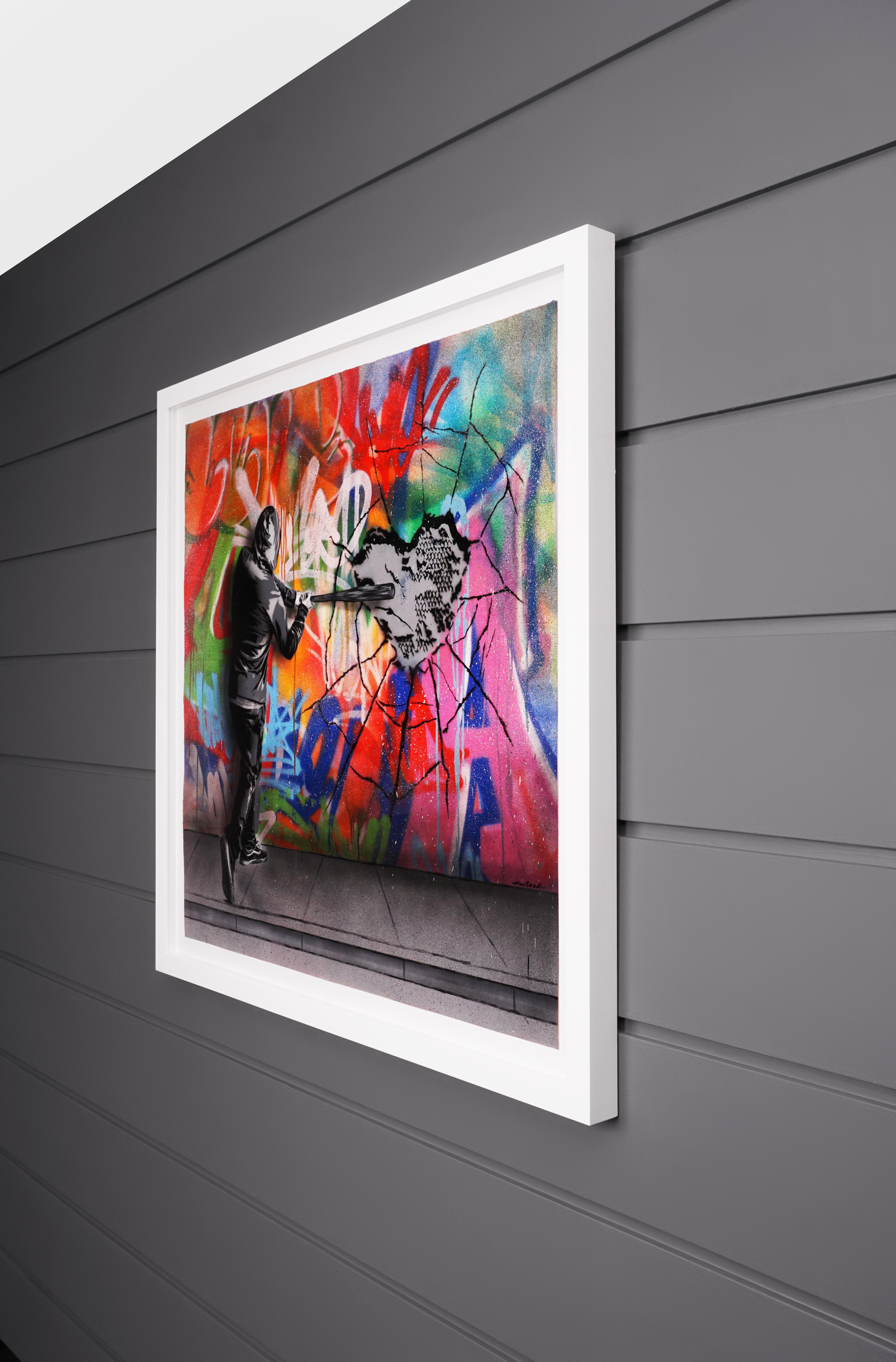 Hijack, 'Breaking Heart' Unique Street Pop Painting on Paper, 2021 2