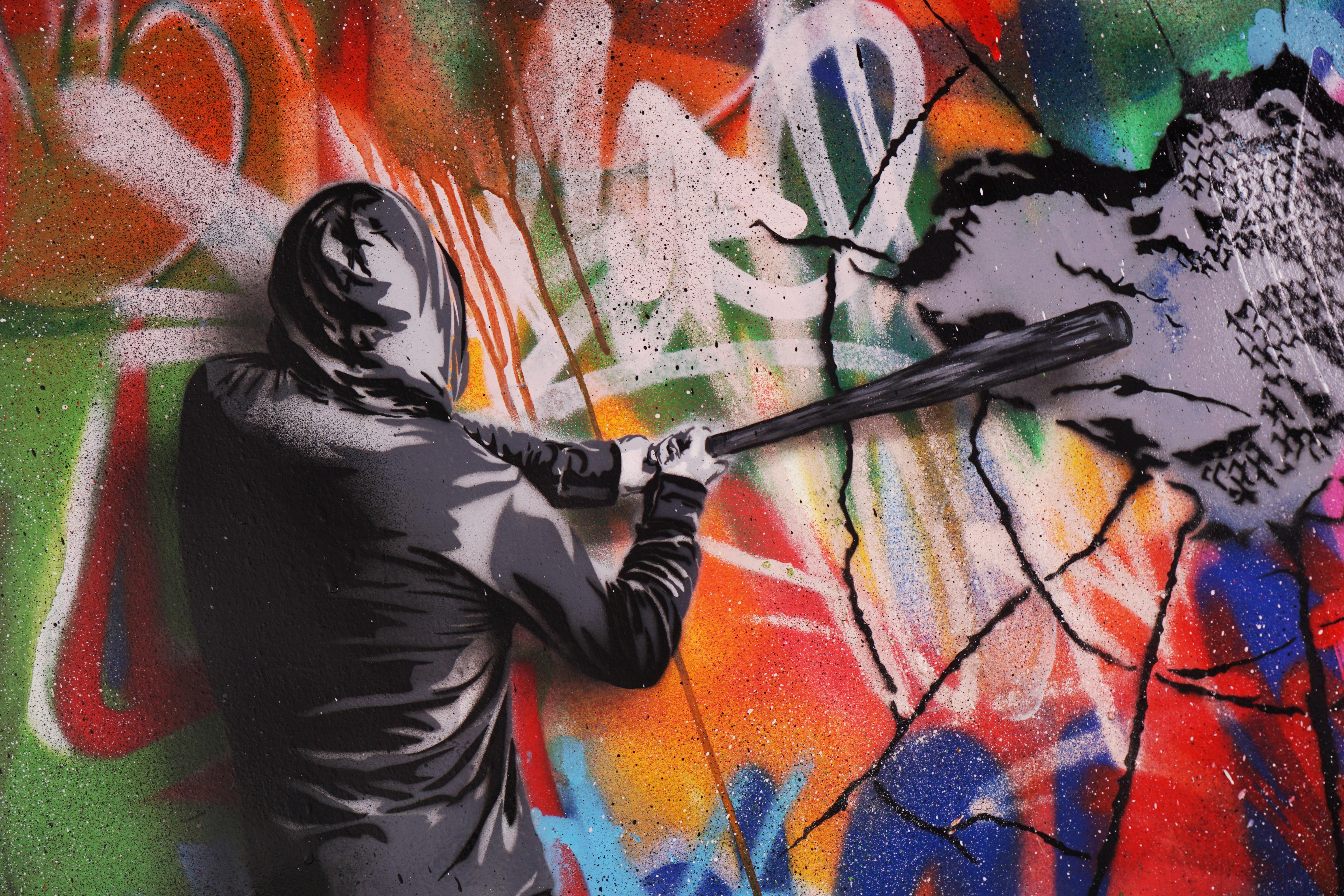 Hijack, 'Breaking Heart' Unique Street Pop Painting on Paper, 2021 3