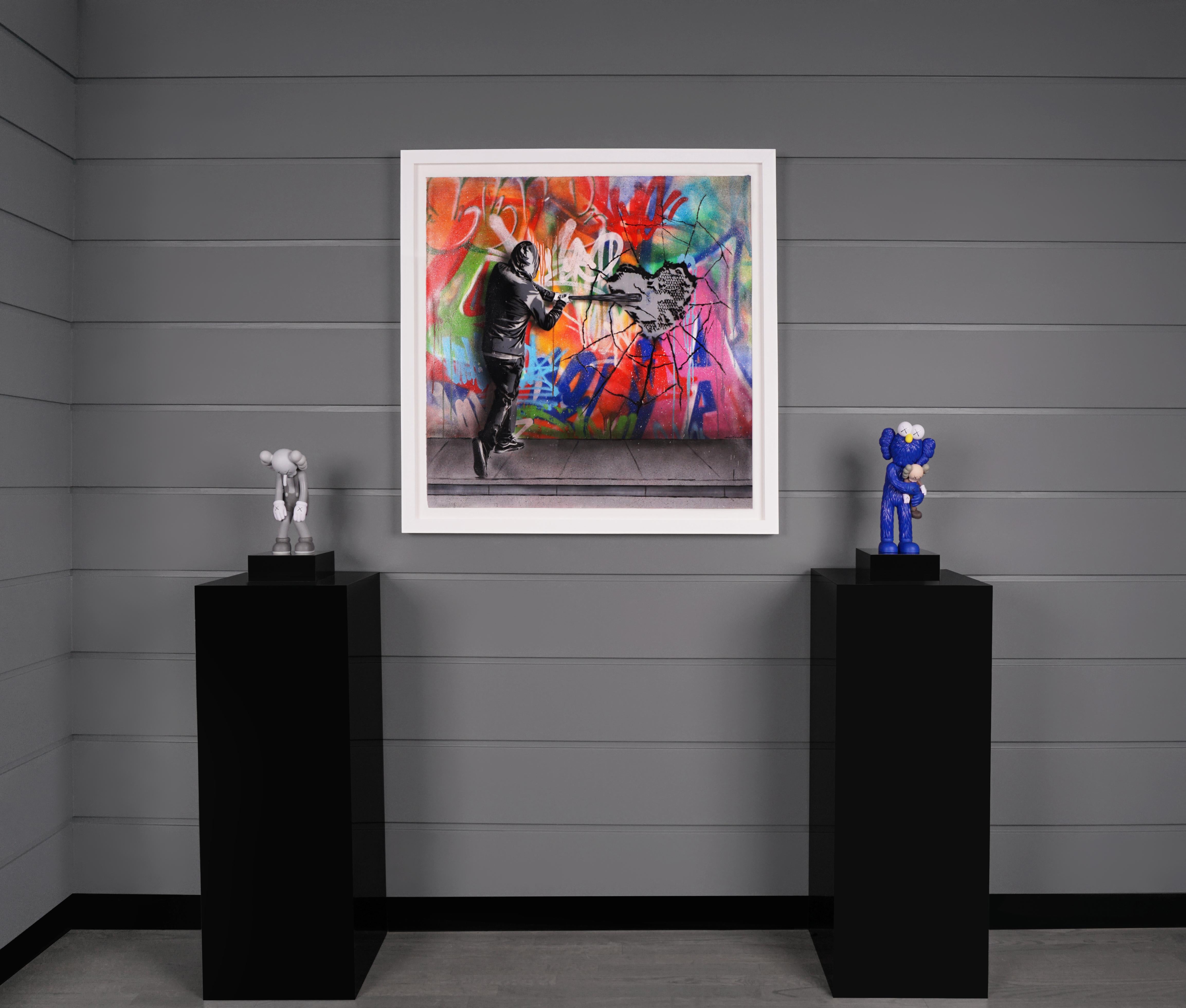 Hijack, 'Breaking Heart' Unique Street Pop Painting on Paper, 2021 8