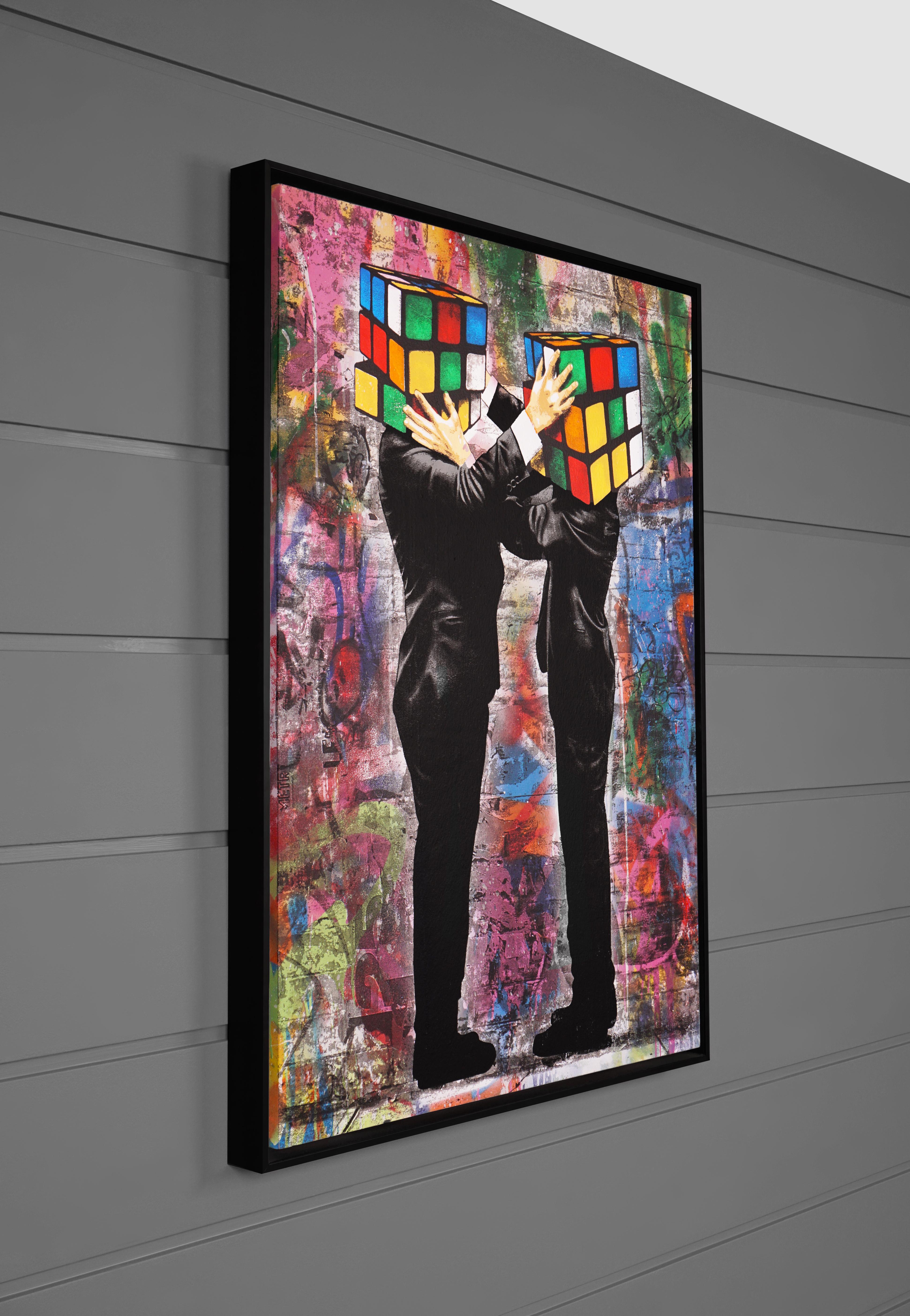 Hijack, 'Puzzled IV' Street Pop Art on Canvas, 2020 3