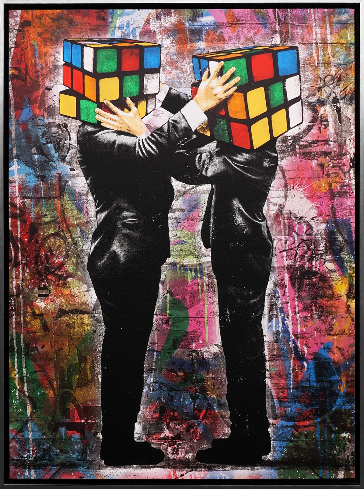 'Puzzled II' Street Pop Art on Canvas, 2020 