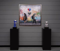 „Static Love“:: Street Art:: Gemälde auf Leinwand:: Unikat:: 2021