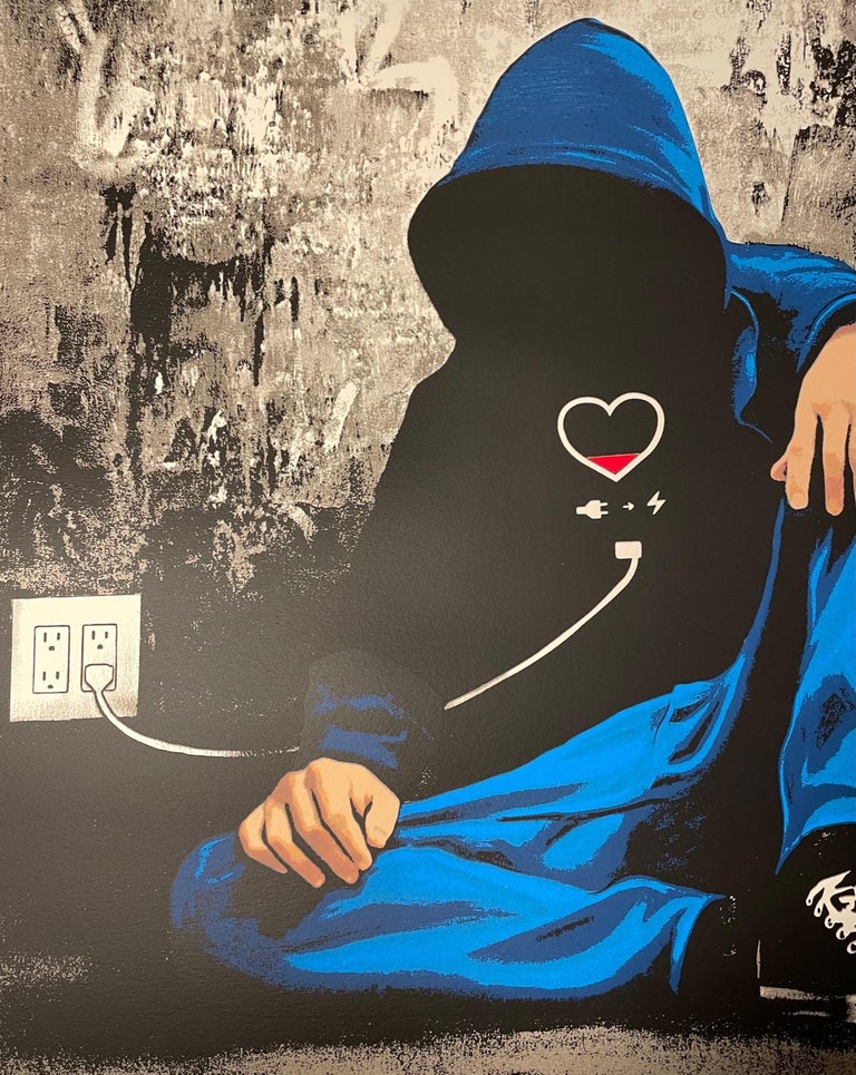 Hijack Hijack Social Media Junkie Screen Print Mr. Brainwash Son Art