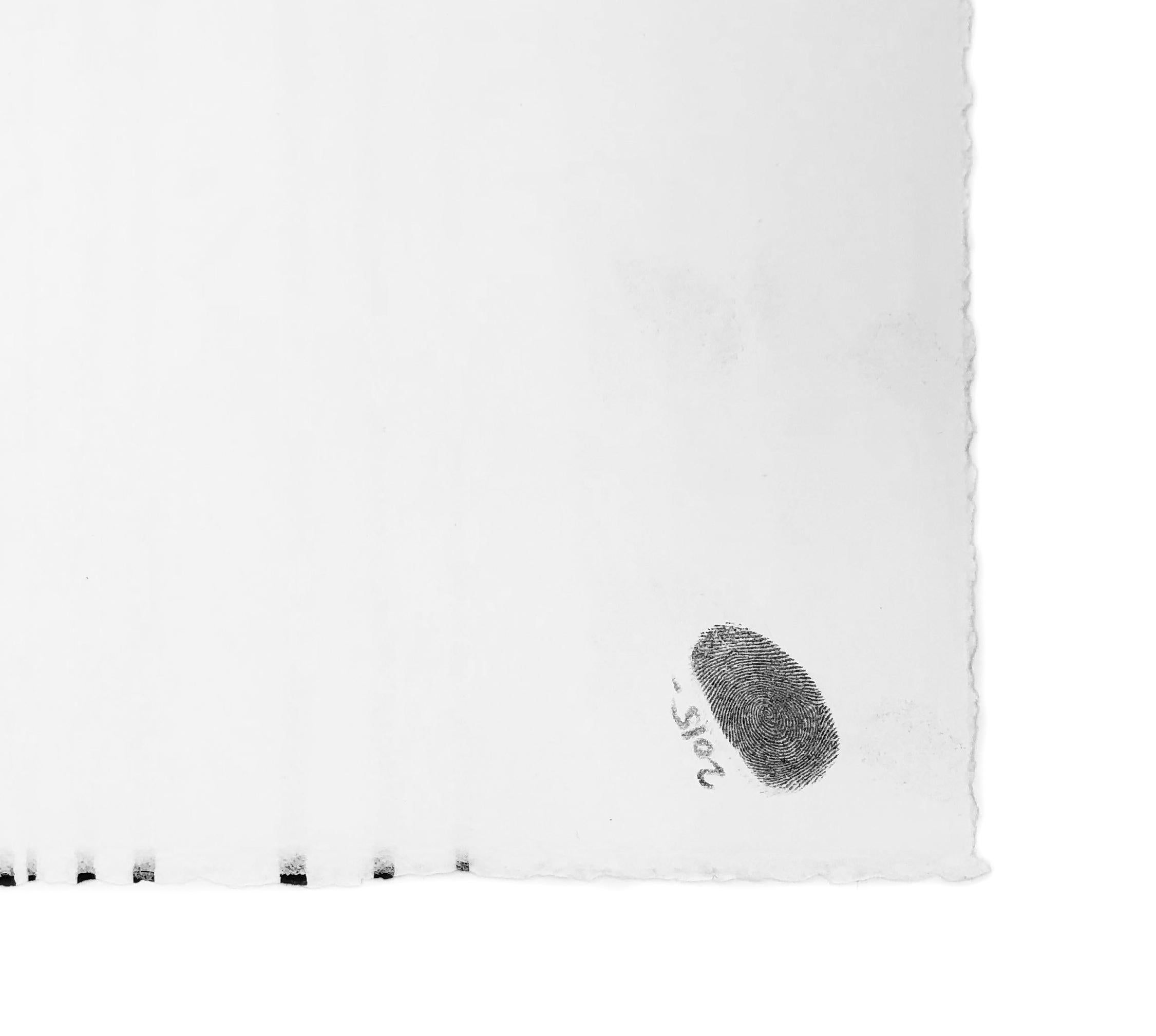 Perfectly Imperfect (framed hand signed screen print) - Gray Figurative Print by Hijack