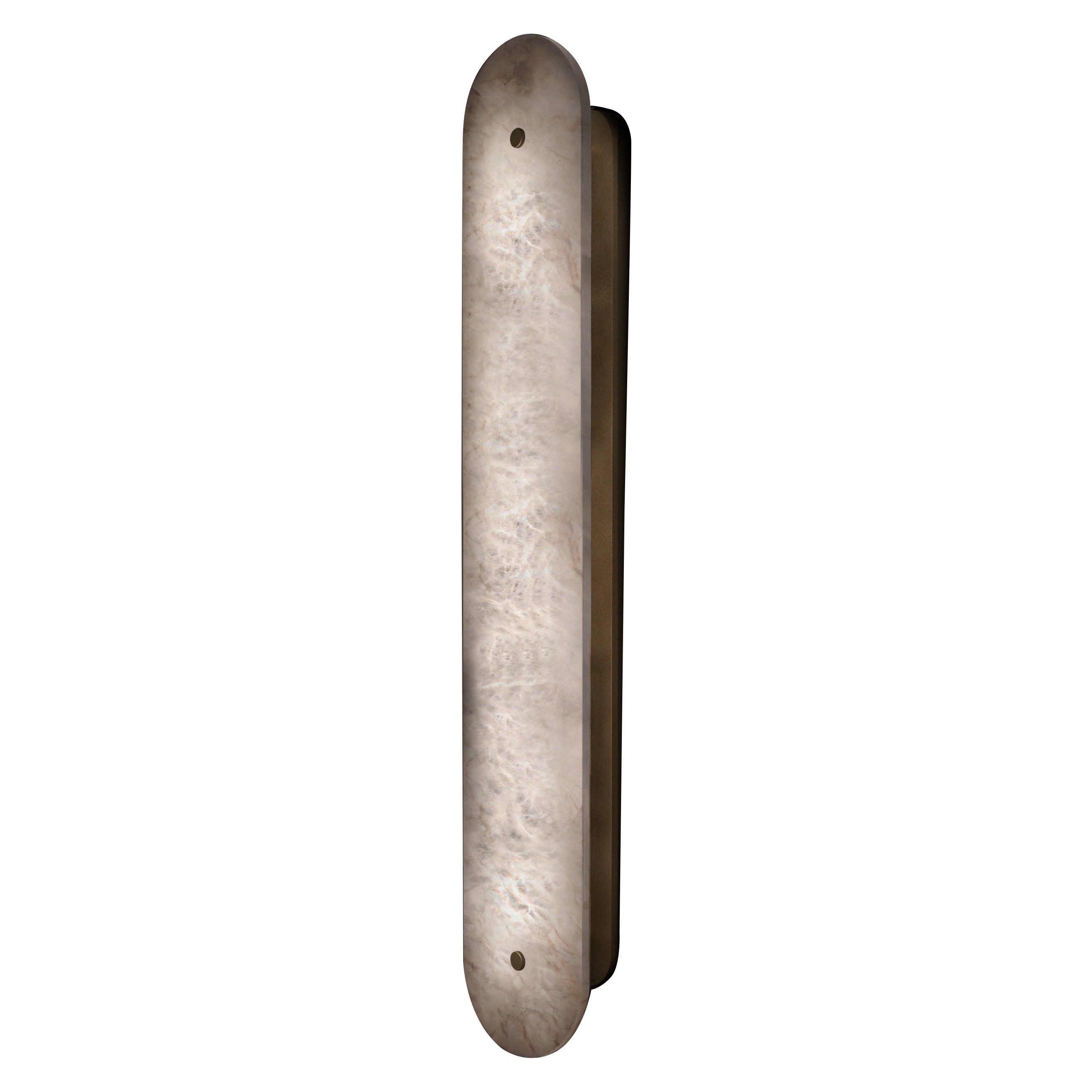 Grande applique en laiton brossé Hikari d'Alabastro Italiano