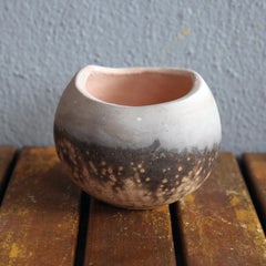 Raaquu Hikari Raku Pottery Vase - Obvara - Handmade Ceramic, Malaysia