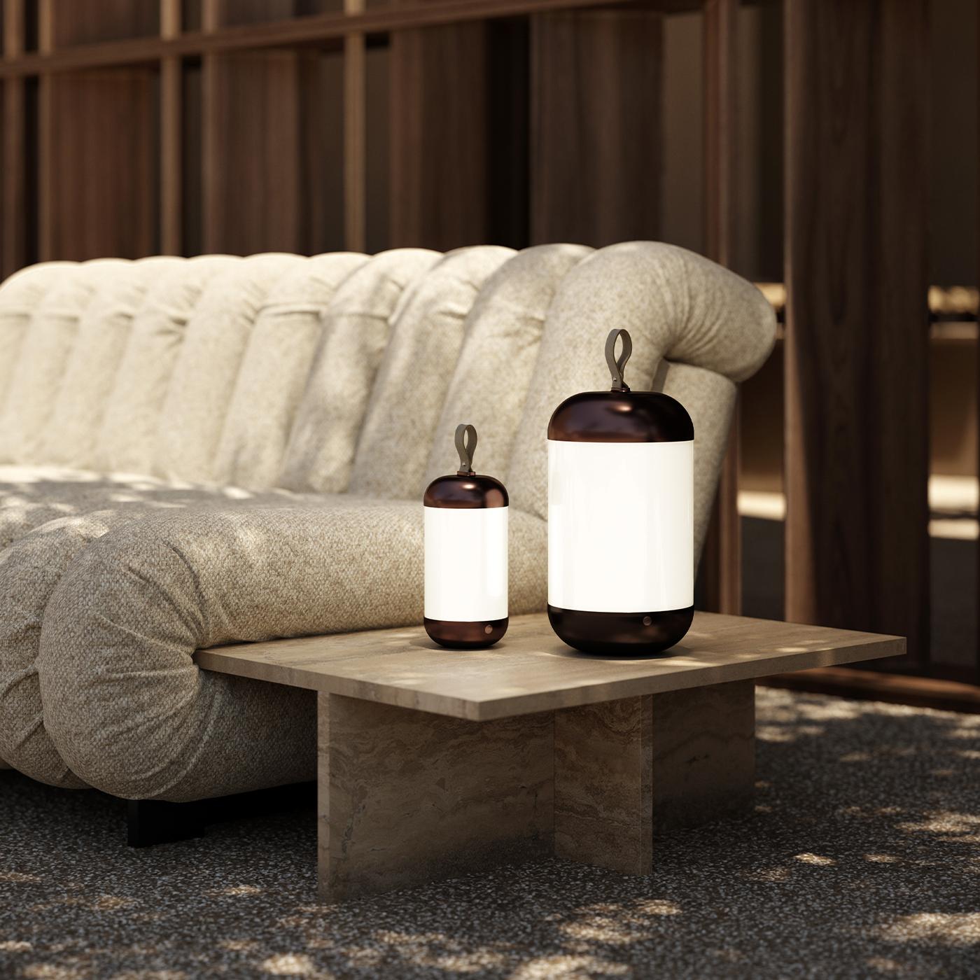 Hikari Small Cylindrical Portable Lamp by Exteta For Sale 2