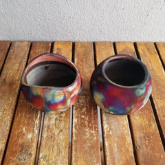 Hikari & Zen Raku Pottery Vase - Full Copper Matte - Handmade Ceramic Home Decor