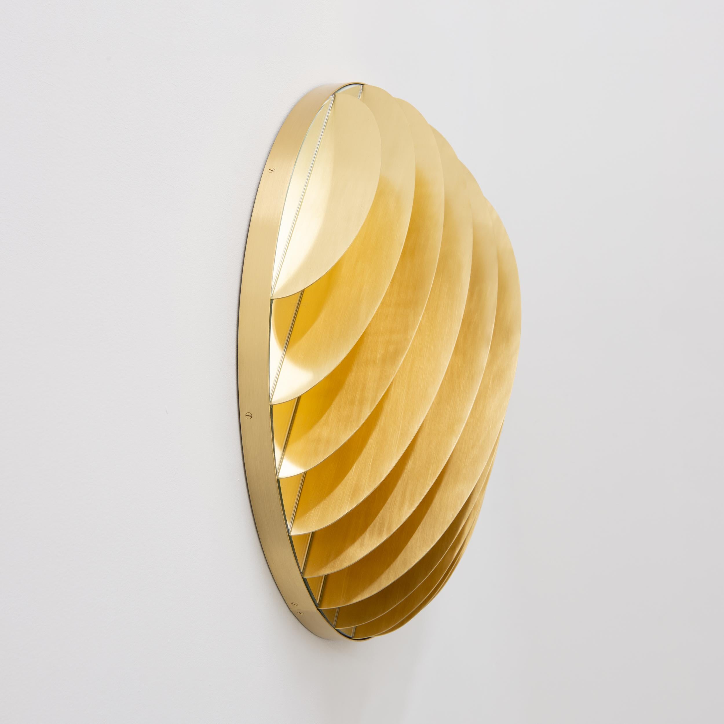 Organic Modern Hila Special Edition 3D Designer Handcrafted Decorative Brass Mirror For Sale