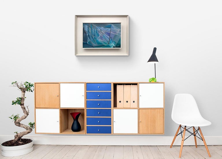 Hilaire Hiler Violet to Blue Green, Diagonal Shadow For Sale at