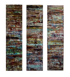 Hilario Gutierrez 'Try Again' Acrylic on Canvas Triptych