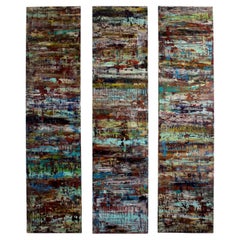 Hilario Gutierrez 'Try Again' Acrylic on Canvas Triptych