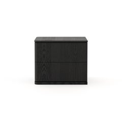 Contemporary wood nightstand with drawers by Laskasas