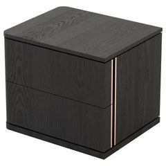 Contemporary wood nightstand with drawers by Laskasas