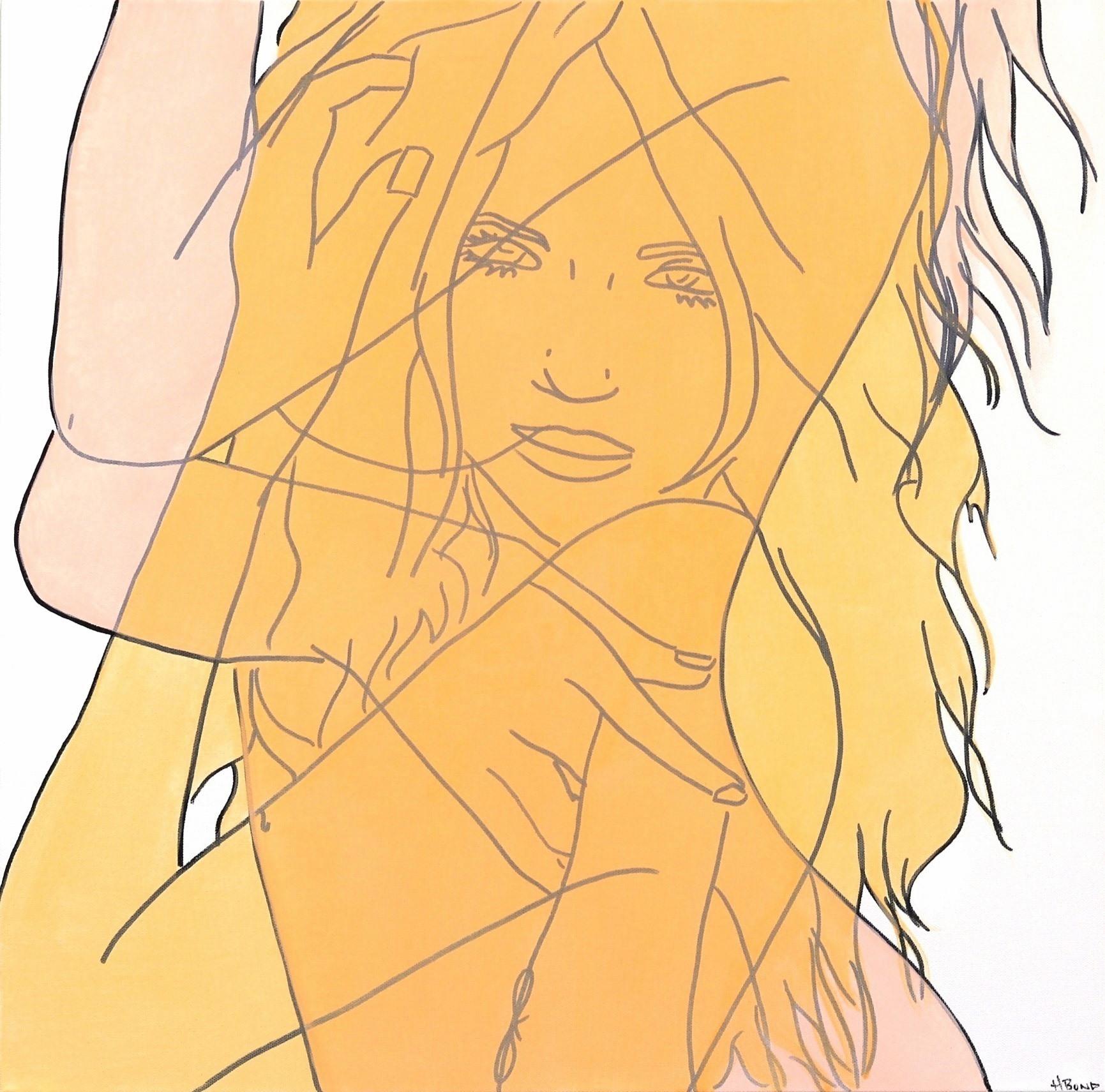 Rosa XI - Retrato Figurativo Mujer Pintura Pop Art