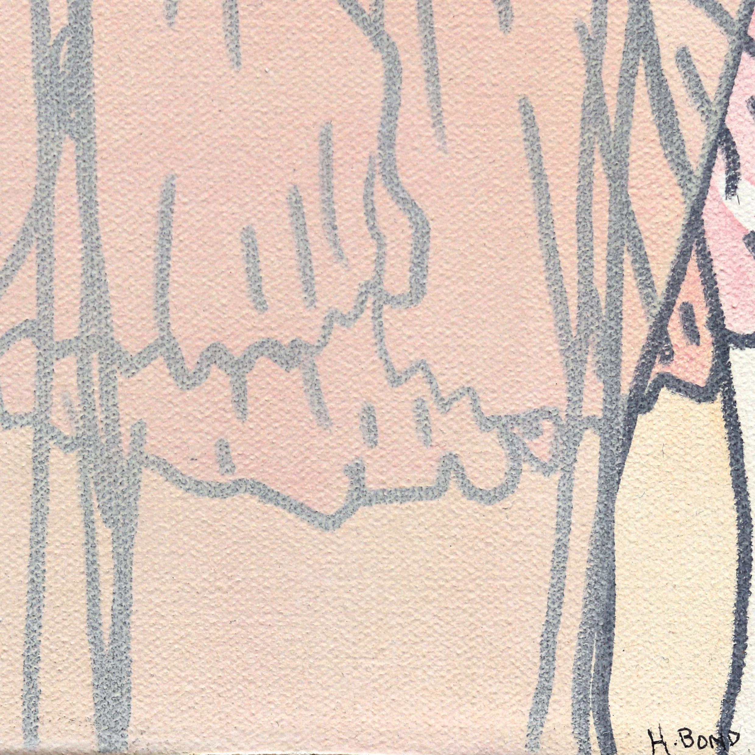 Untitled (Pinkie) – Figuratives Porträt einer Frau, Pop-Art-Gemälde im Angebot 5