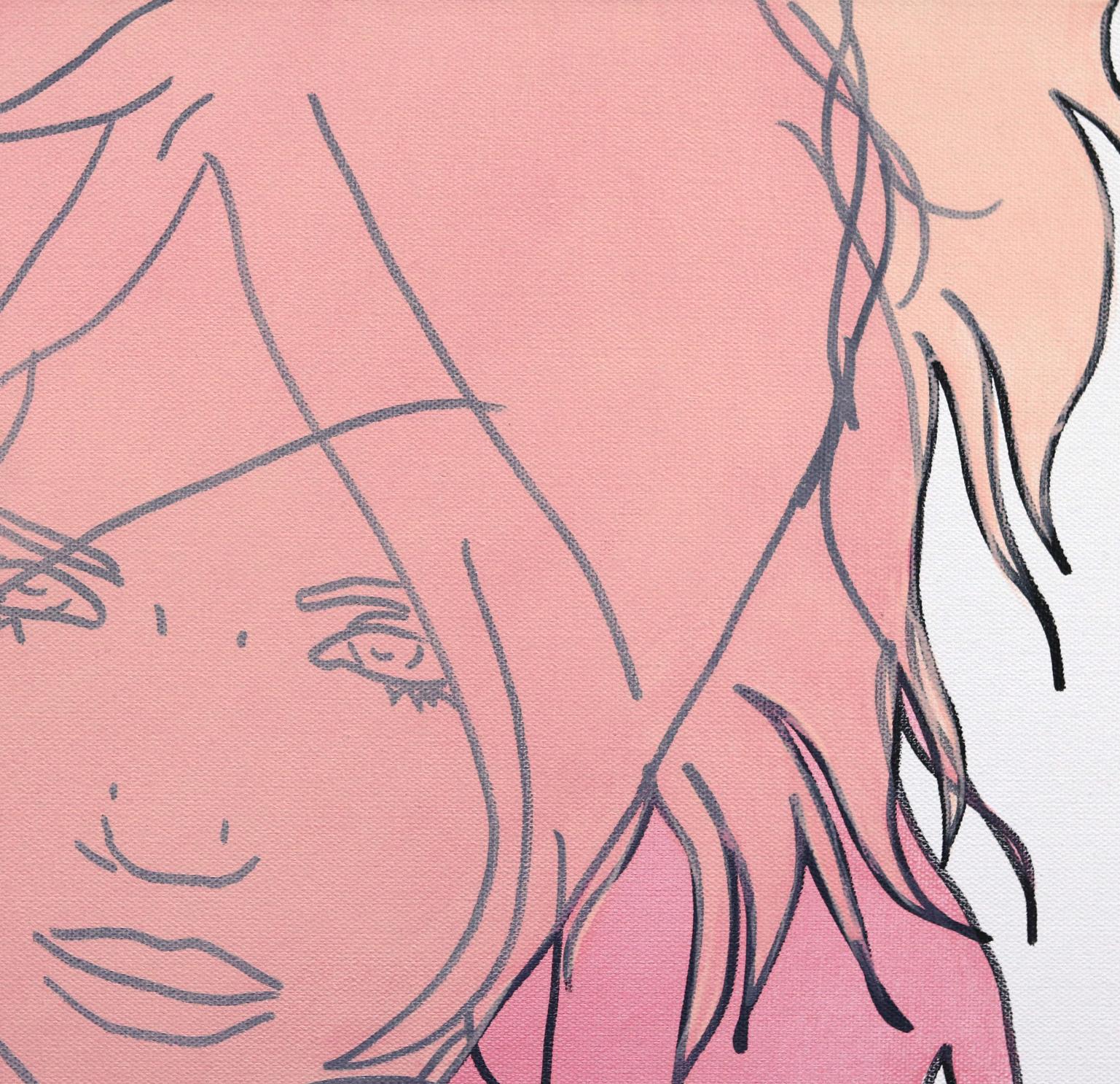 Untitled (Pinks XII) - Portrait figuratif de femme Pop Art en vente 1
