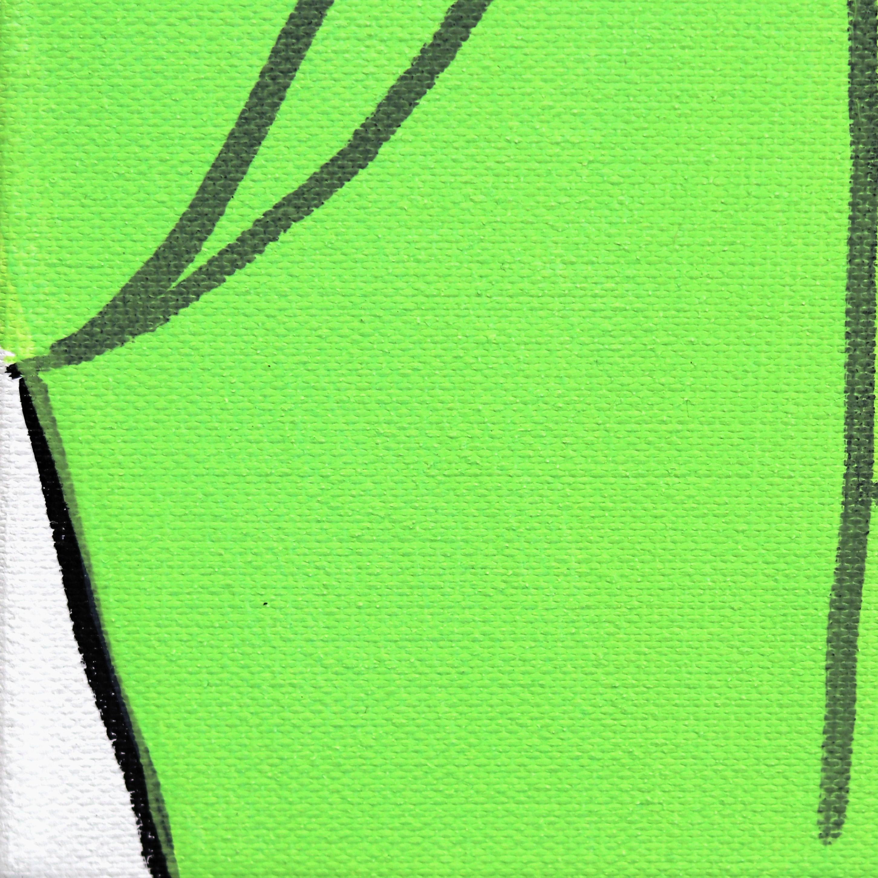Untitled (Spring III) - Figurative Portrait Green and Aqua Woman Pop Art  For Sale 5