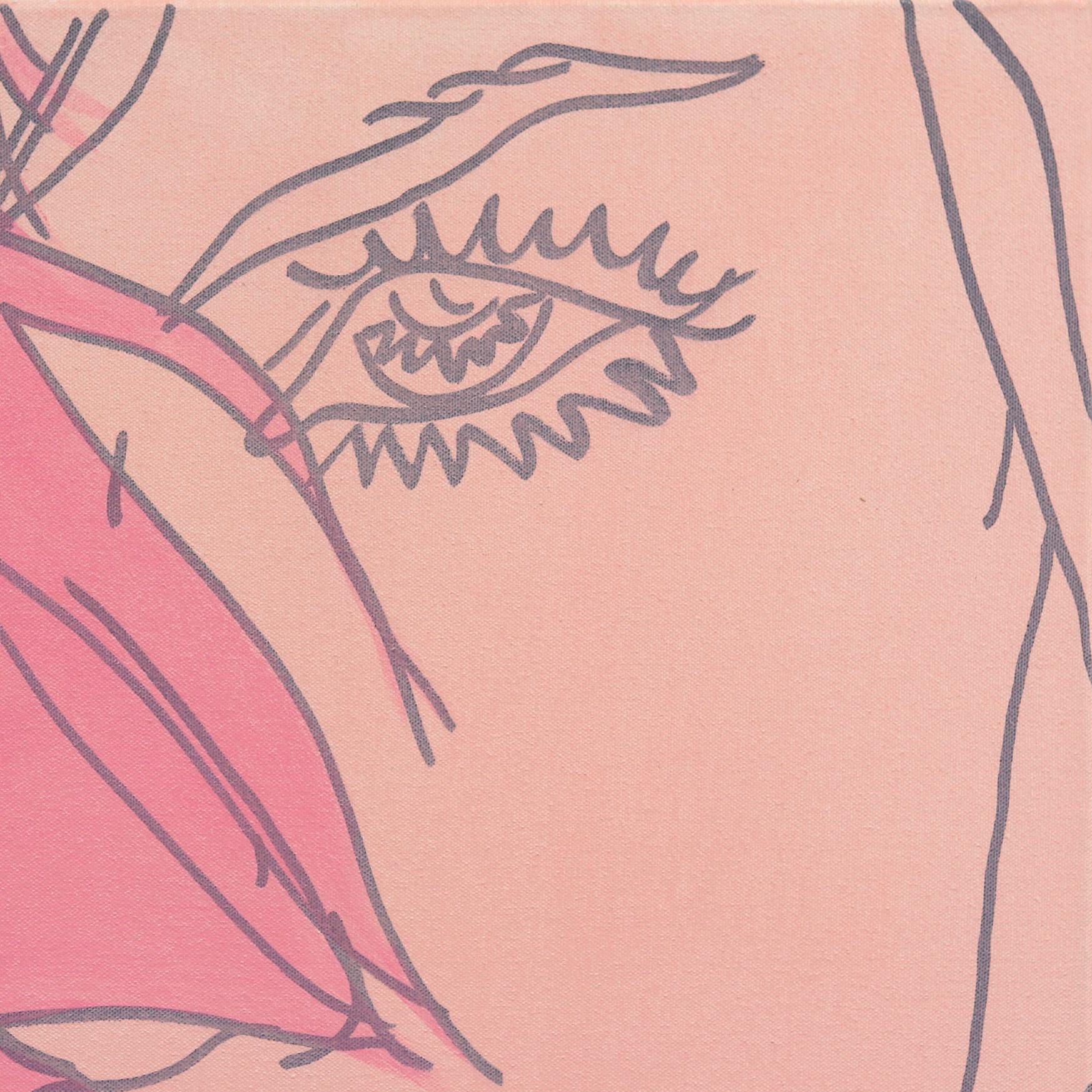 Untitled (Pink V) - Portrait figuratif de femme Pop Art en vente 1