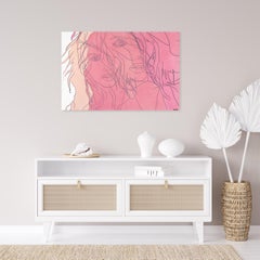 Untitled (Pink VI) – Figuratives Porträt einer Frau, Pop-Art-Gemälde