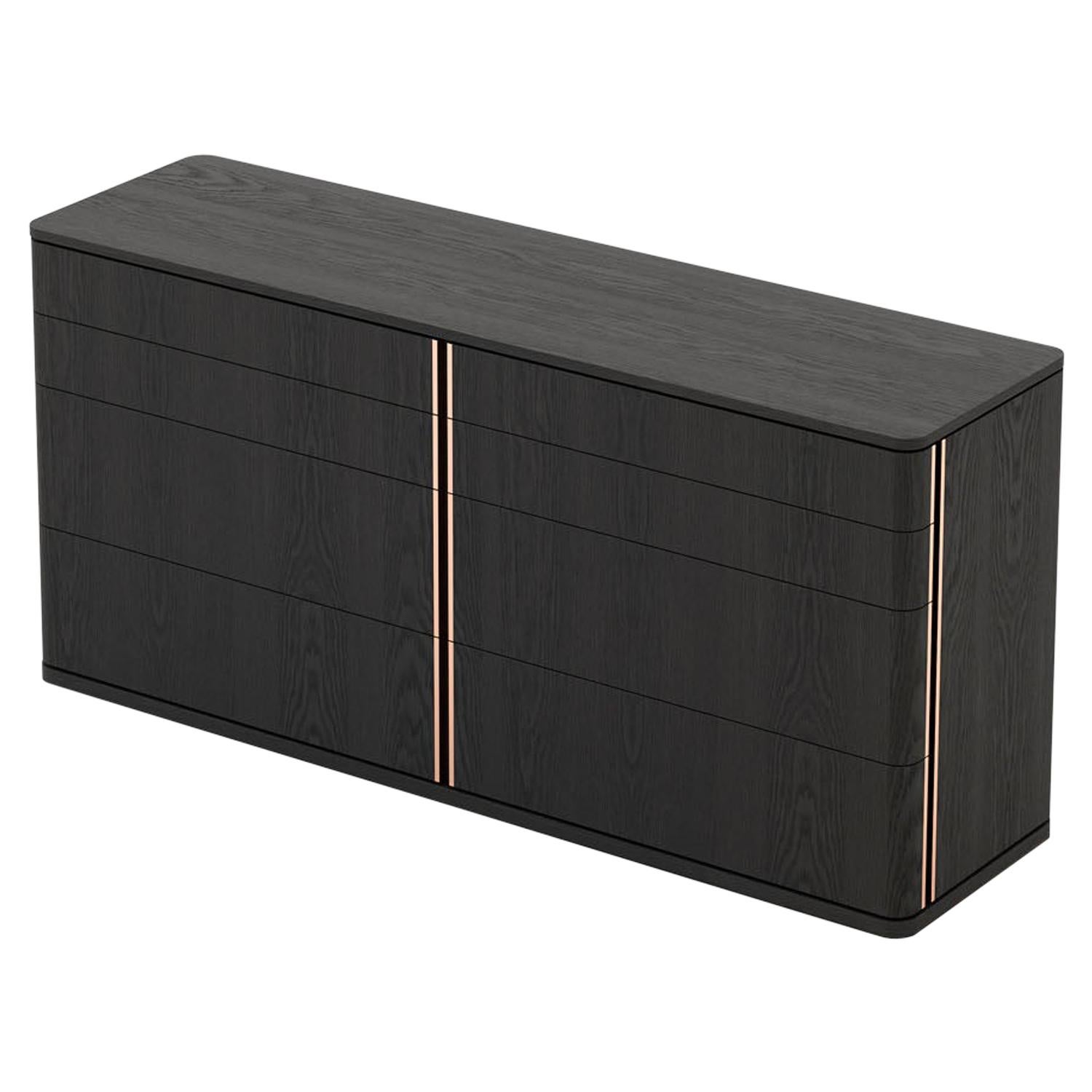 21st Century Mirrored Chest of Drawers with Grasshoppers and Snakes ...