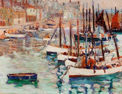 Harbour Scene with Boats at Anchor, Cassis.